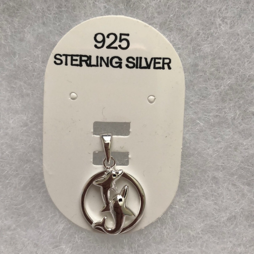 925 Sterling Silver Pendant -Dolphin - Picture 5 of 6